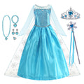 Vestido de Elsa Frozen 2026 para Niña, Disfraz de Princesa para Halloween, Fiesta de Disfraces, Disfraz de Reina de las Nieves para Niños, Vestido Infantil