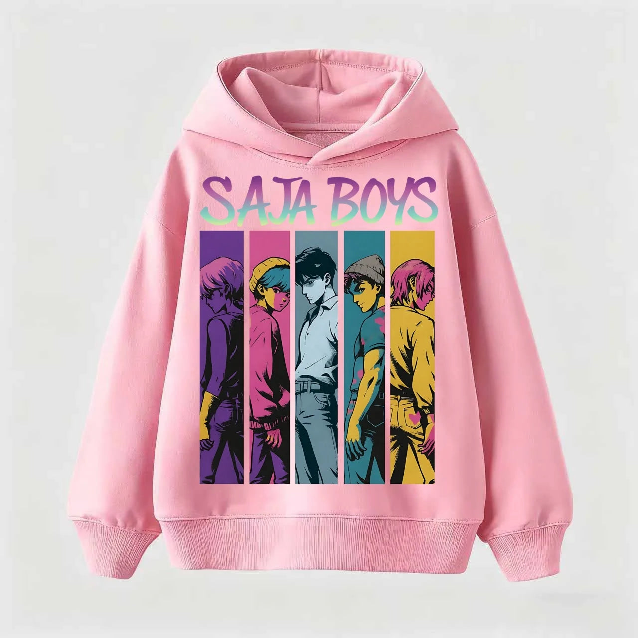 Sudadera con capucha de dibujos animados, serie KPOP Demon Hunters 2026: Sudadera con capucha fresca para niños y niñas, top informal a la moda