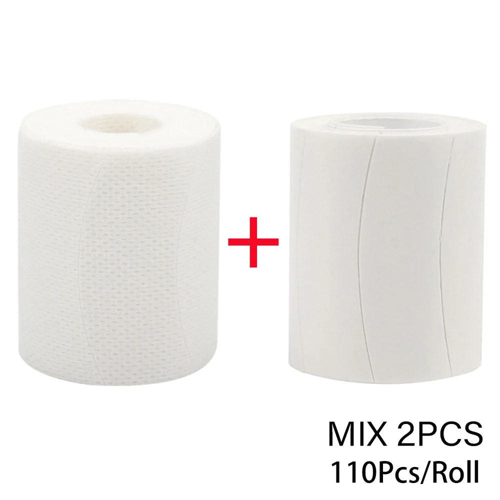 110 uds/rollo de almohadillas de cinta para Micro ojos debajo de la extensión de pestañas parche de espuma injerto pestañas almohadillas para ojos pegatinas no tejidas herramienta de maquillaje