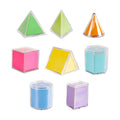 8 sólidos geométricos transparentes, modelo de demostración de perspectiva, versión de libro de texto, herramienta de aprendizaje de matemáticas, juguete educativo Montessori