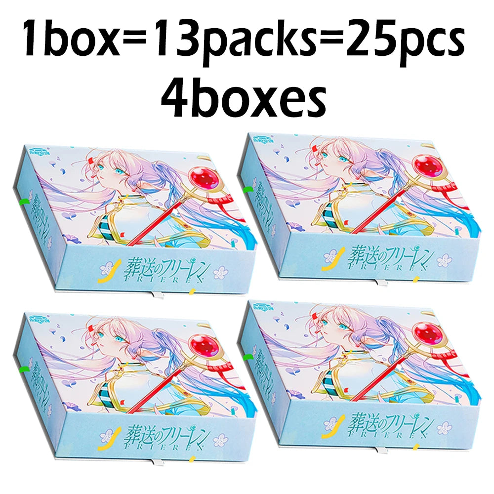 Frieren: Tarjeta de colección de Anime Beyond Journey's End, hermosa y exquisita tarjetas de personajes de raíz de billete láser, juguetes de mesa familiares