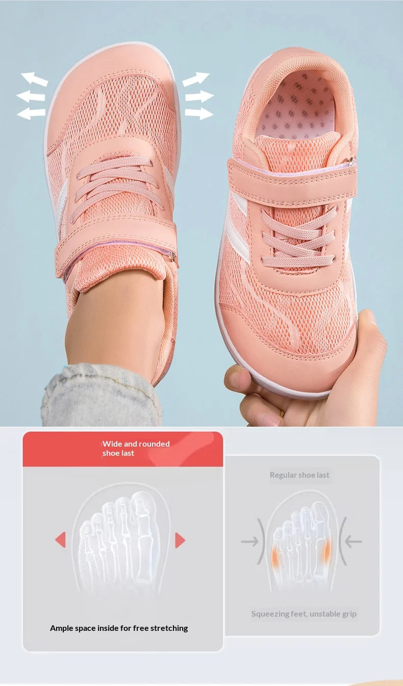 Zapatos Minimalistas para Niños Pequeños/Grandes, Zapatos Deportivos Anchos para Niños y Niñas, Zapatos Planos para Caminar y Patinar
