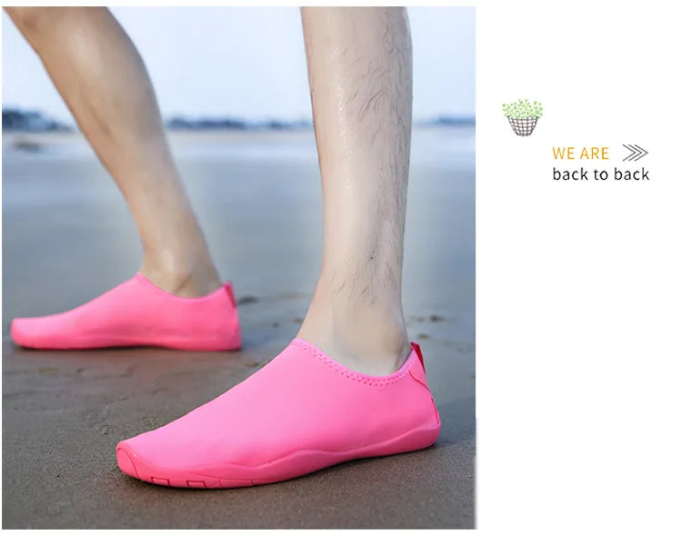 Zapatos acuáticos Unisex para parejas, zapatos de natación antideslizantes de suela blanda acolchados para exteriores, zapatos de playa de secado rápido para esnórquel, zapatos de Fitness