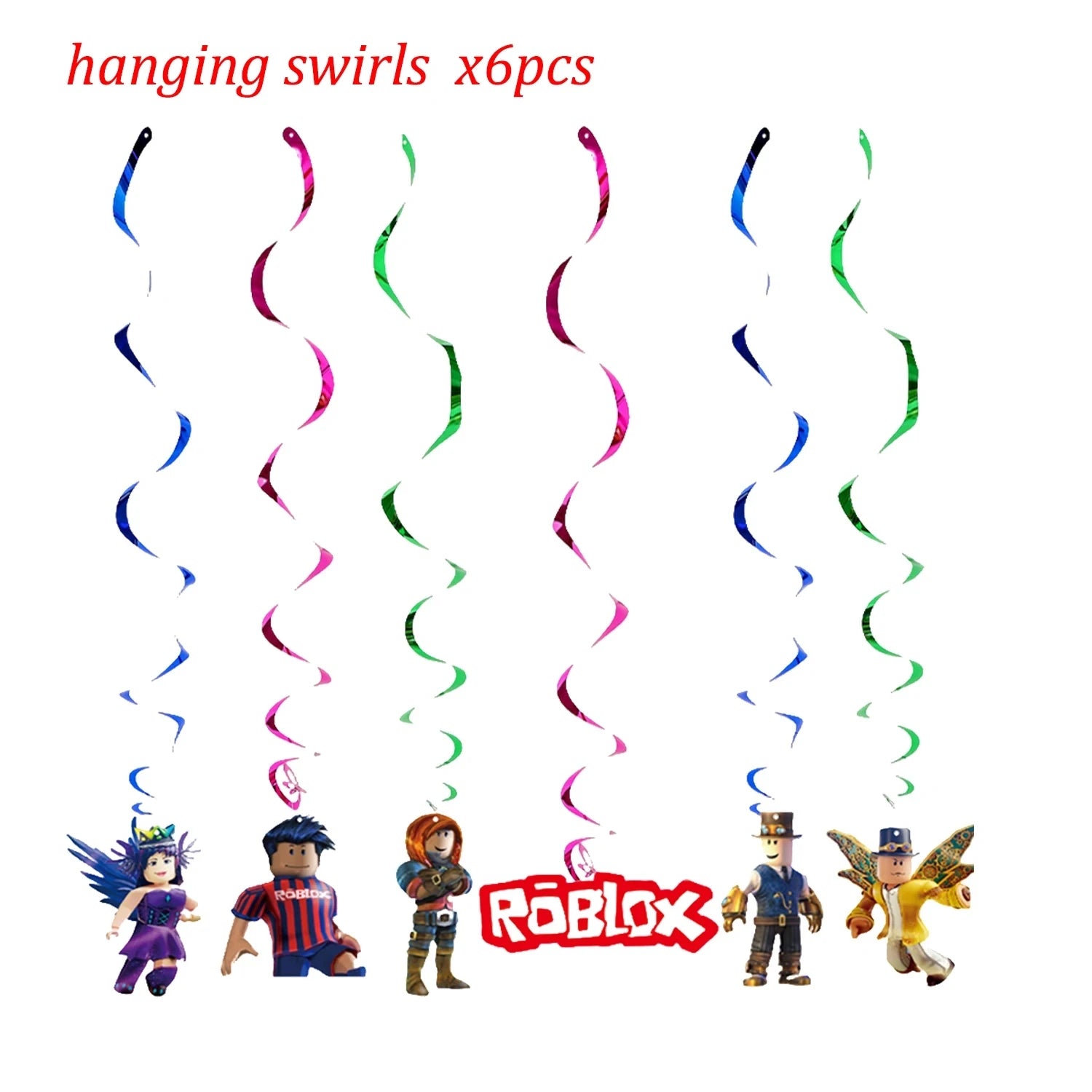 Roblox-Juego de decoración para fiesta de cumpleaños, vajilla de juego, bolsa de regalo, mantel, globo, adorno para pastel, telón de fondo, suministros para fiesta Baby Showe Roblox
