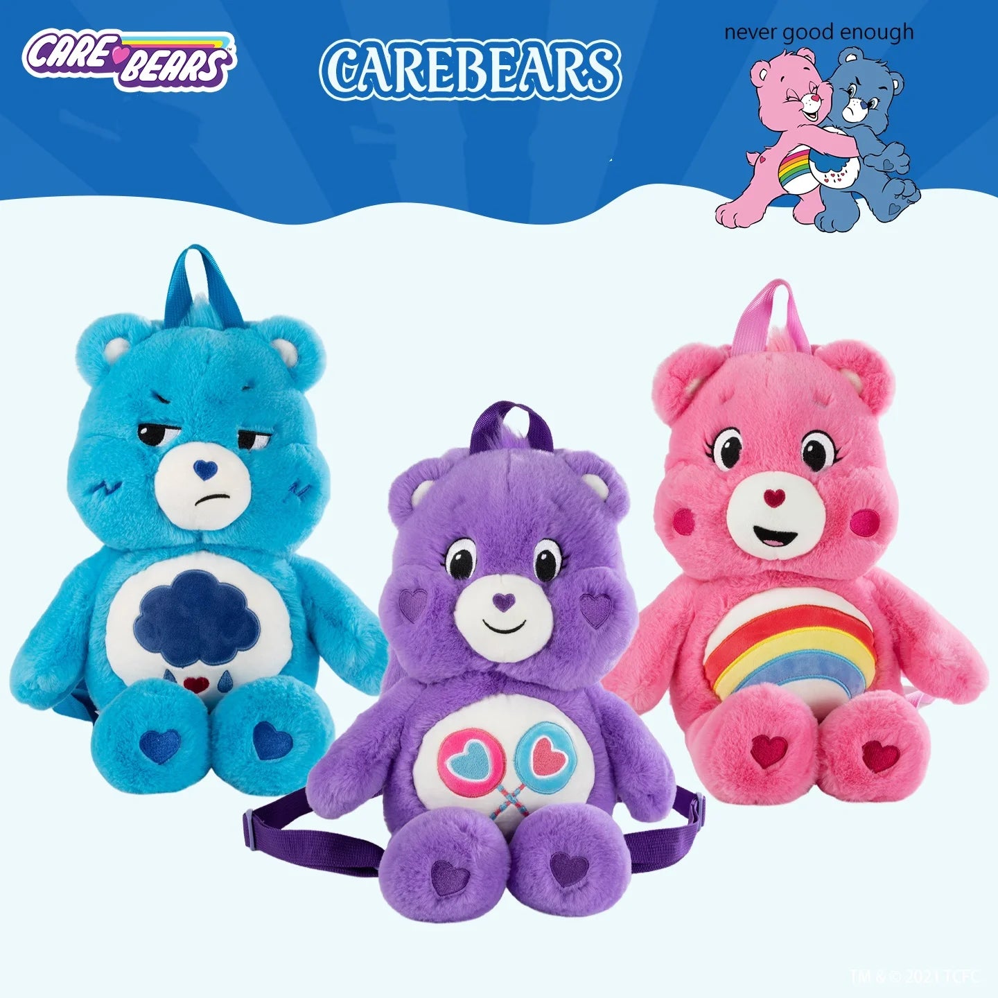 Mochila de Peluche de los Cariñositos de 40 cm, Linda Mochila Escolar de Oso de Peluche de Dibujos Animados, Ideal como Regalo de Cumpleaños y Educación Temprana para Niños