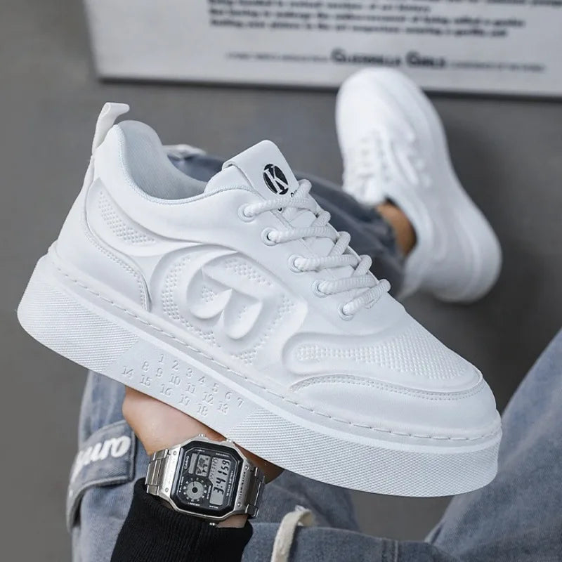 Tenis Para Hombre 2025, zapatos deportivos informales Para Hombre, tendencia Primavera Verano, zapatos planos bajos de cuero, calzado para caminar para Hombre, versátil Plus