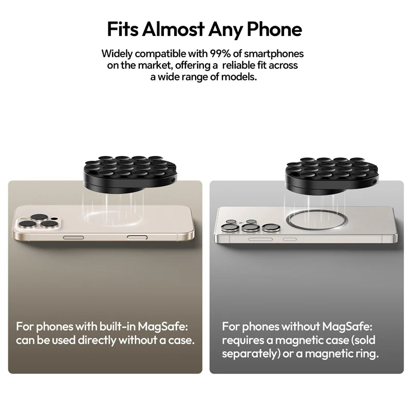 Ulanzi MA39 MagLock Ventosa Soporte de escritorio para teléfono para iPhone 17 16 15 14 con parte inferior de succión para cristal de pared
