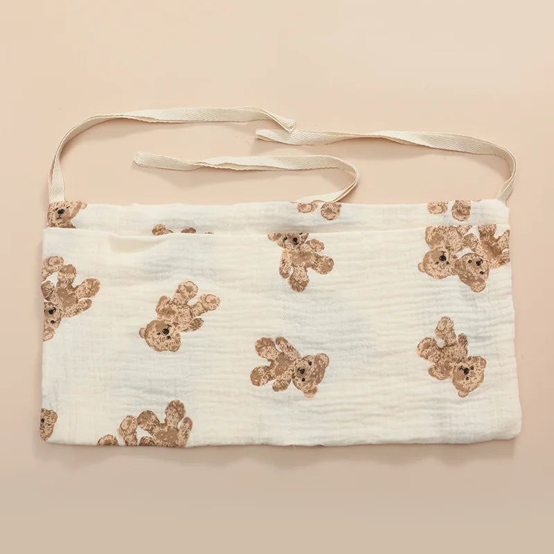 Organizador para cuna de bebé, bolsa de almacenamiento para cama Caddy, 2 bolsillos, colgante para cabecera de cama, organizador para pañales, juguetes y ropa