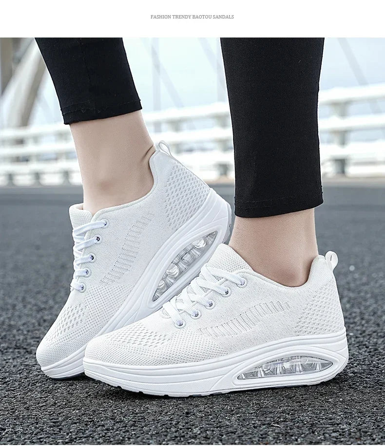 Zapatos deportivos con plataforma para hombre, Tenis masculinos, Zapatillas, Zapatillas, zapatos blancos para mujer, deportes aéreos informales
