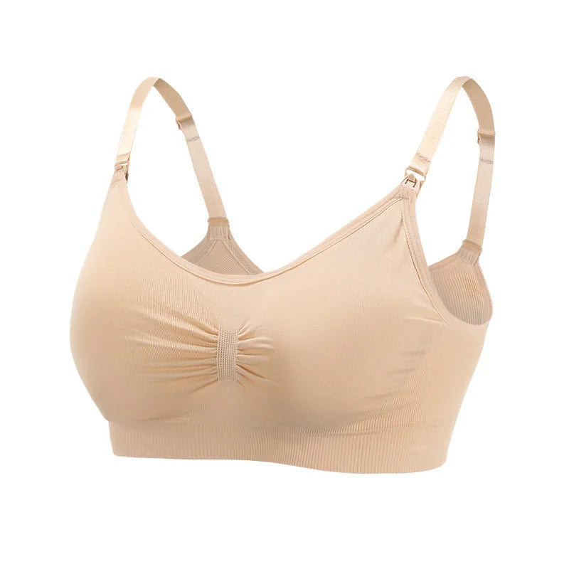 Sujetadores de lactancia de alta calidad, de algodón, para embarazadas, ropa interior sin costuras, talla grande, transpirable, con efecto push-up.