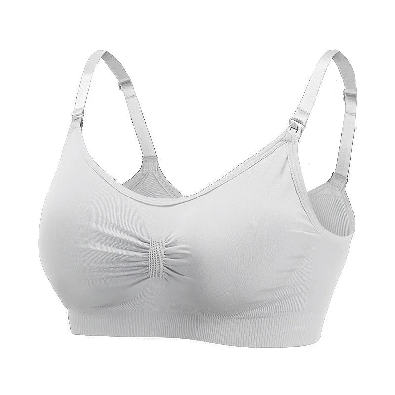 Sujetadores de lactancia de alta calidad, de algodón, para embarazadas, ropa interior sin costuras, talla grande, transpirable, con efecto push-up.