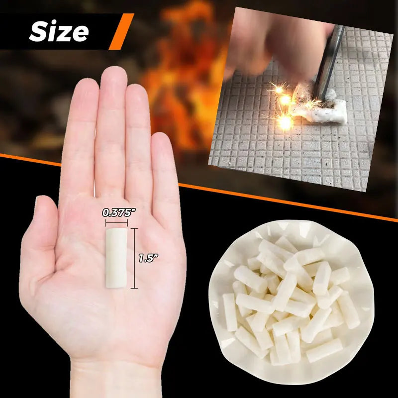 30/60 Piezas de Herramientas de Emergencia para Calentar el Cuerpo, Mini Varillas de Algodón Encerado para Acampar, Herramientas para Exteriores, Senderismo, Camping, Barbacoa