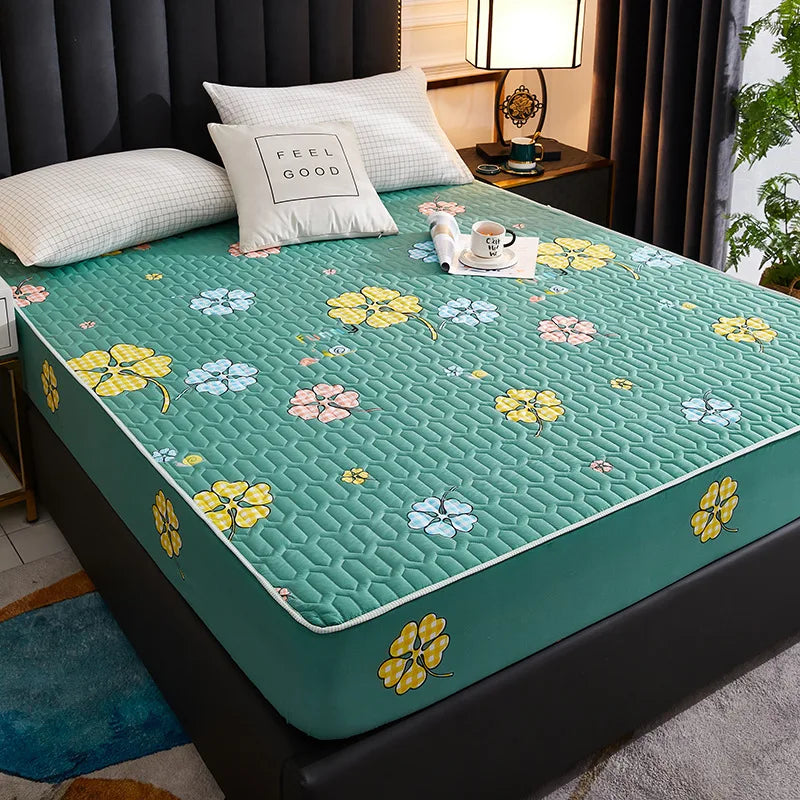 Funda de colchón impermeable, Sábana ajustable de dibujos animados para el hogar, dormitorio, Protector de almohadilla para cama, familias con niños de mascotas (sin funda de almohada)