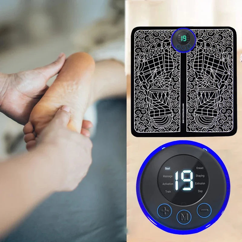 Almohadilla masajeadora de pies eléctrica, entrenador de relajación de masaje muscular para masaje, Fitness, deporte al aire libre, relajación familiar en casa