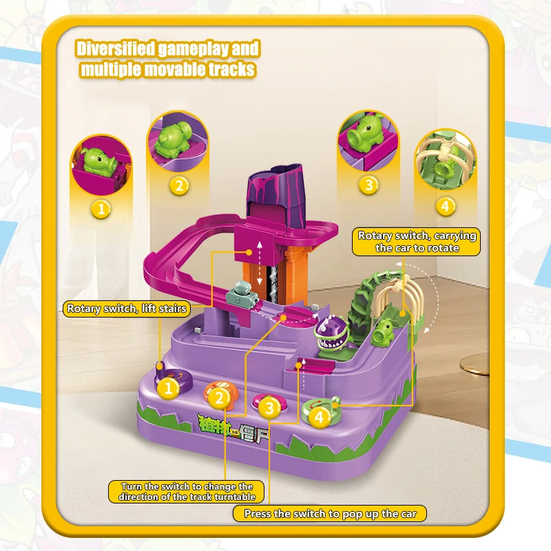 Nuevo Juguete de Tren de Aventura Plants Vs Zombies 2024, Chomper Peashooter, Juguetes Educativos, Juguetes para Adolescentes, Regalos