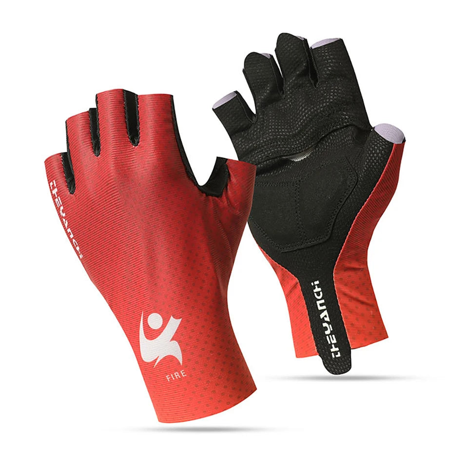 Guantes de ciclismo para hombre y mujer, guantes de verano para deportes al aire libre, pesca, antideslizantes, transpirables, medio dedo, para Fitness, MTB, Unisex