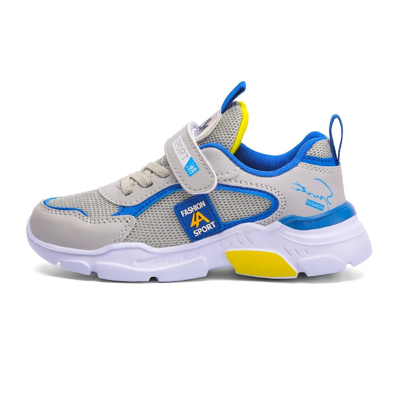 Zapatos deportivos para niños, zapatos deportivos informales transpirables de malla de moda, zapatos para correr ligeros, cómodos