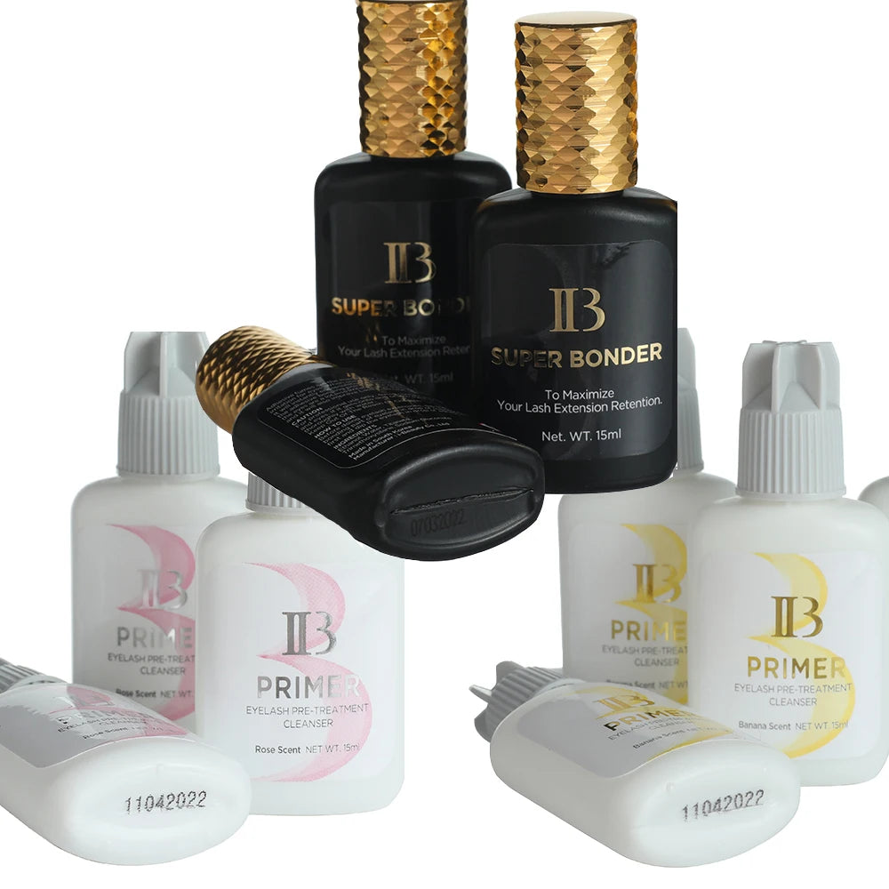 I Beauty Primer recoger agente fijador Super Bonder extensión de pestañas limpiador de imprimación transparente ib plátano rosa aroma