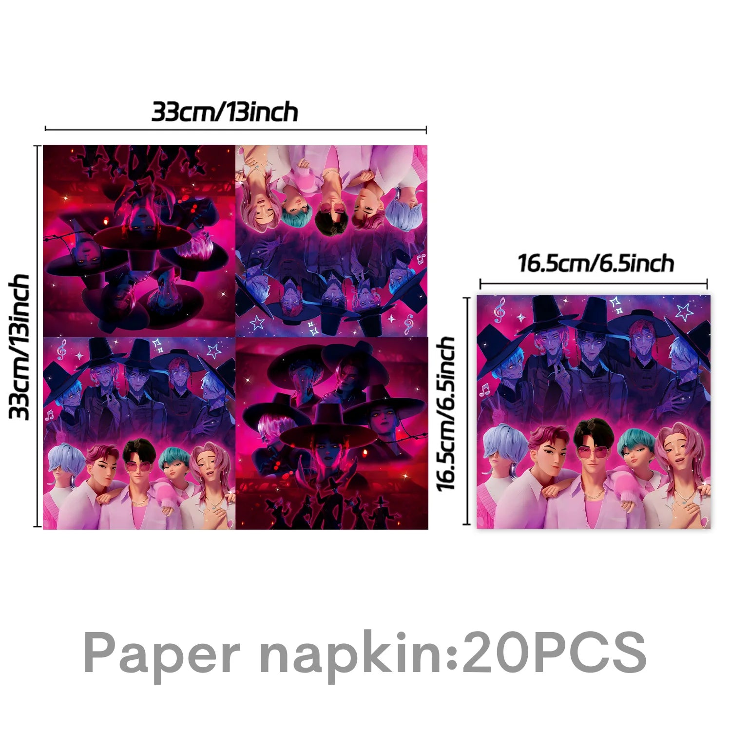 Kpop Demon Hunters niñas Huntrix Saja niños decoración de fiesta de cumpleaños para accesorios joyería Rumi Zoey Jinu Mira Fans HUNTERS regalos