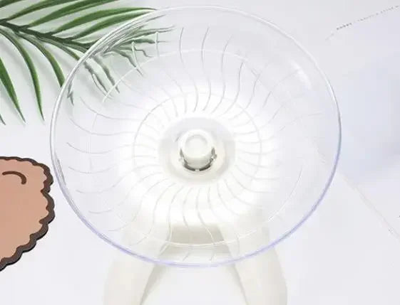 Rueda para correr para hámster, platillo volador silencioso, rueda de eje de acero, juguetes de disco para correr, jaula, accesorios para hámster de animales pequeños
