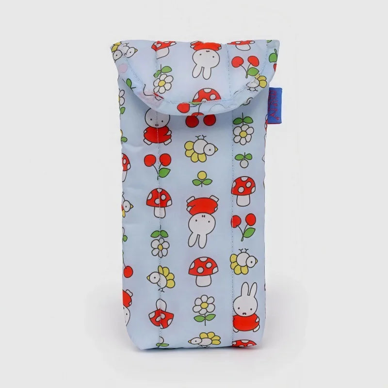Bolsa de almacenamiento de gafas Kawaii Miffy, gafas de sol de conejo bonitas, bolsa protectora de gafas de sol de dibujos animados con atracción magnética, juguete de regalo