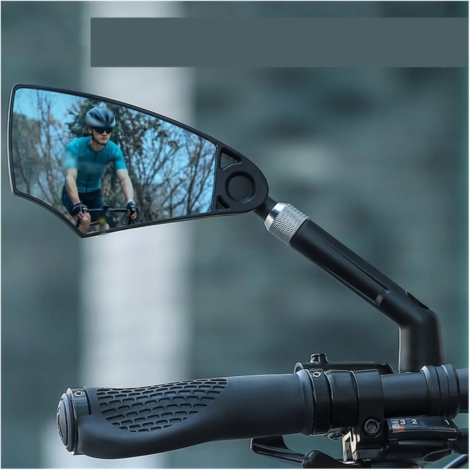 Espejo Retrovisor para Bicicleta Antideslumbrante - Espejo Retrovisor para Bicicleta con Retracción y Giro de 360° °   Lente Ajustable, Bicicleta Plegable