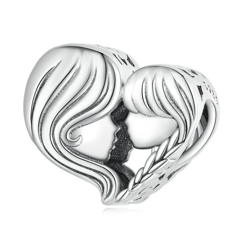WOSTU-Colgante de estrella de dragón volador esmaltado de Plata de Ley 925, colgante de corazón, amor, supermomo, compatible con pulsera DIY, regalo para el día de la madre