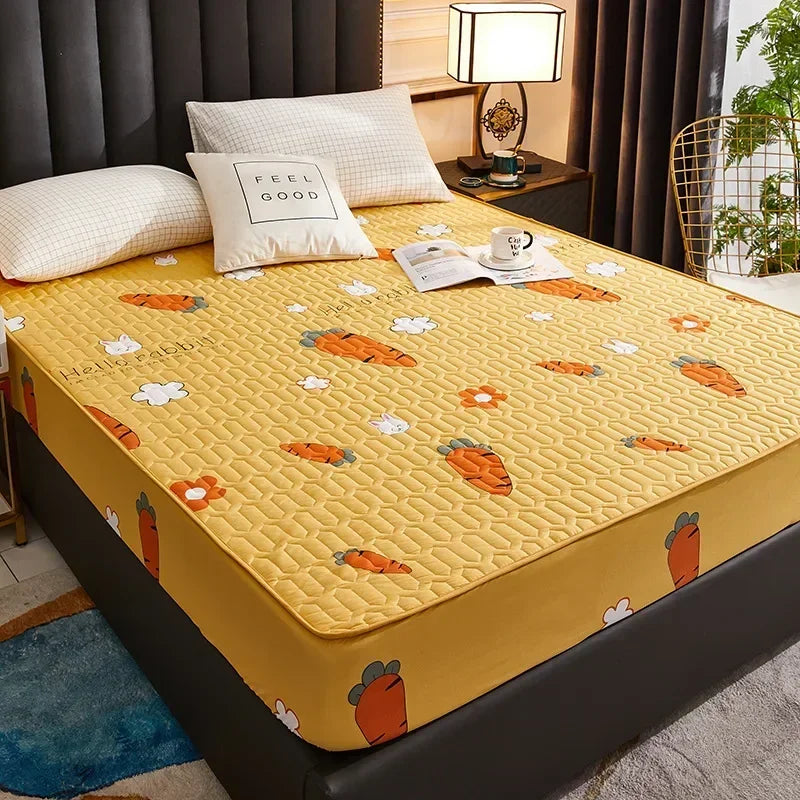 Funda de colchón impermeable, Sábana ajustable de dibujos animados para el hogar, dormitorio, Protector de almohadilla para cama, familias con niños de mascotas (sin funda de almohada)