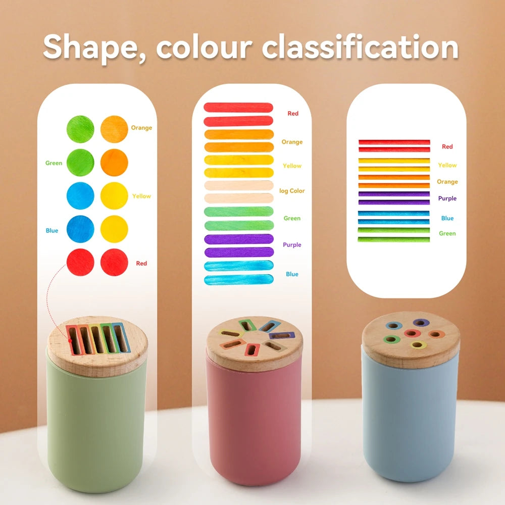 Juguetes de silicona Montessori, clasificación de colores, juguetes de Motor fino, juguetes sensoriales a juego con formas, rompecabezas educativos para edades tempranas, juguetes para niños pequeños