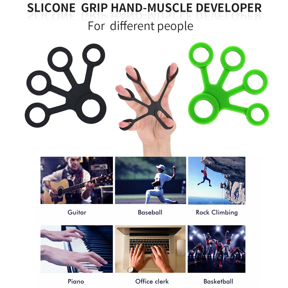 Tcare-expansor de mano de silicona, agarre de mano para dedo, camilla de entrenamiento para dedo, bandas de resistencia para ejercicio de muñeca, Fitness