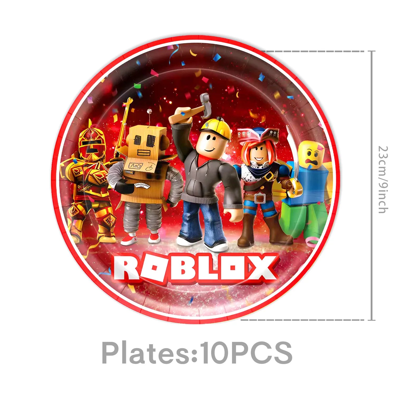 Roblox-Juego de decoración para fiesta de cumpleaños, vajilla de juego, bolsa de regalo, mantel, globo, adorno para pastel, telón de fondo, suministros para fiesta Baby Showe Roblox