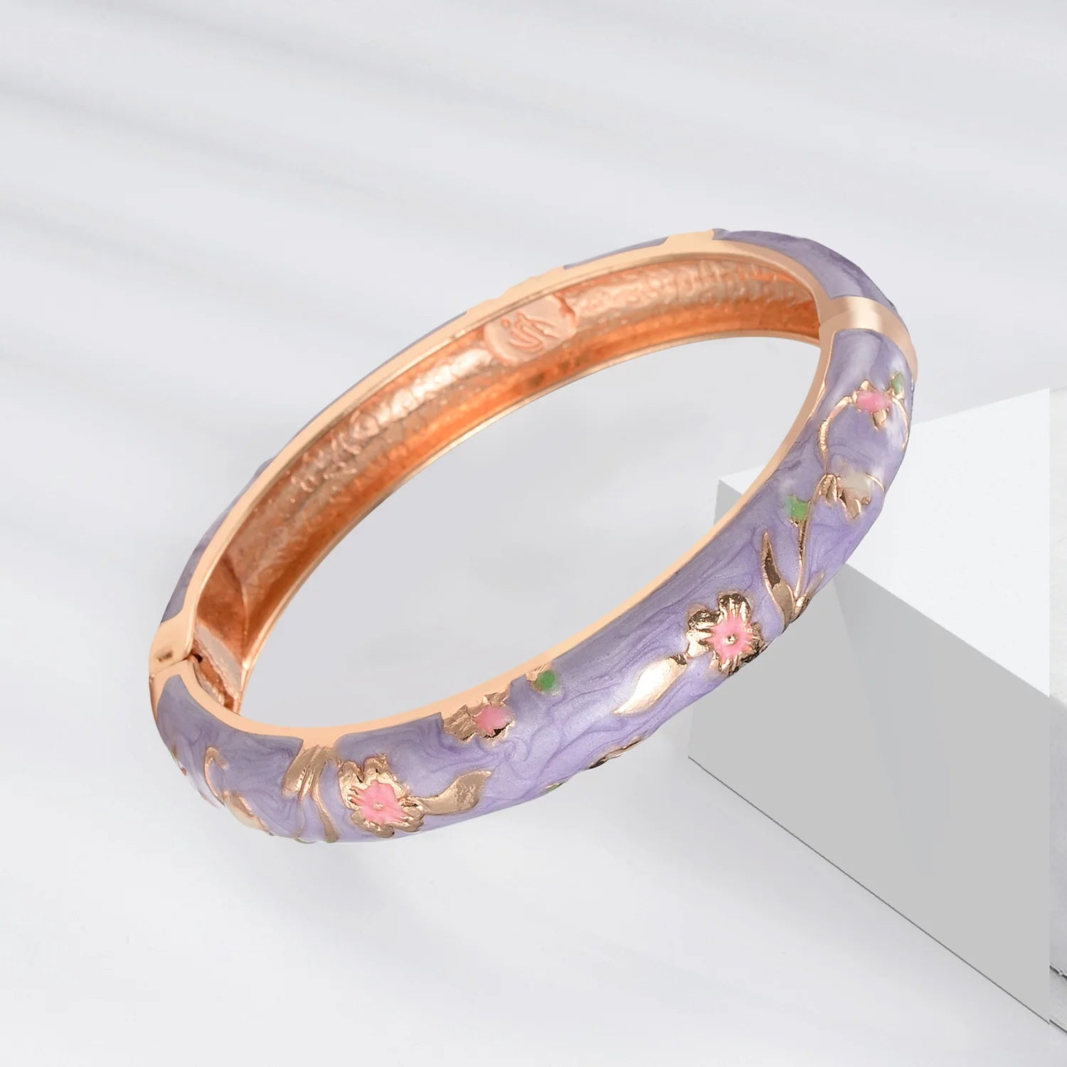 Pulsera esmaltada para mujer, brazaletes cloisonné en la mano, pulseras florales de mano para mujer, joyería africana, regalos para el día de la madre de la India de Dubai