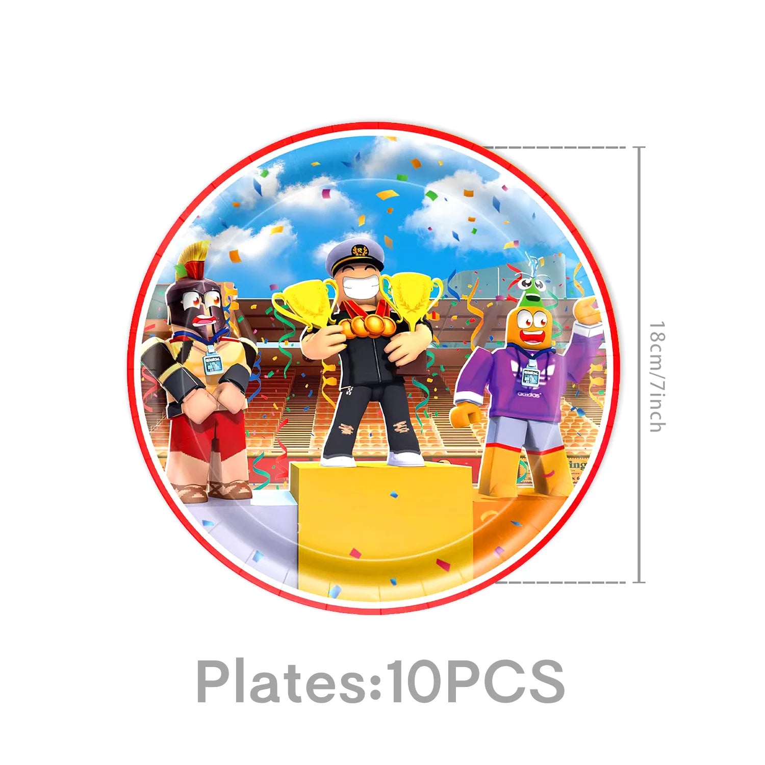 Roblox-Juego de decoración para fiesta de cumpleaños, vajilla de juego, bolsa de regalo, mantel, globo, adorno para pastel, telón de fondo, suministros para fiesta Baby Showe Roblox