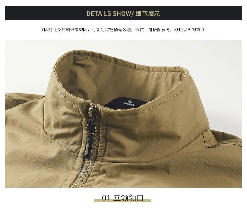 Chaqueta de caza para acampar, chaleco de trabajo para hombre, cortavientos táctico, talla grande, Golf, sin mangas, pesca, abrigo impermeable, chaleco de verano