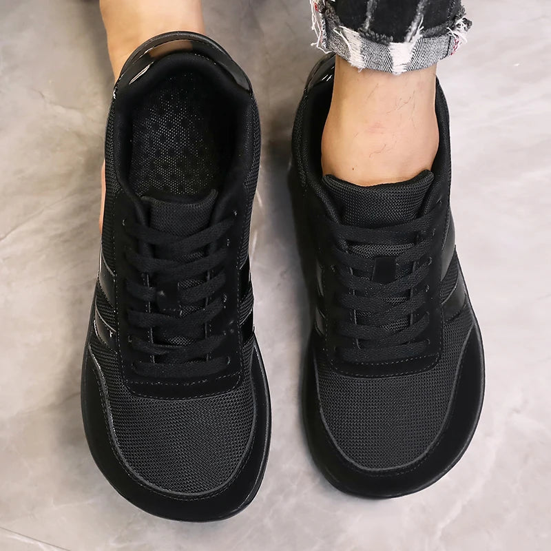 Tenis De Hombre con punta ancha, zapatos descalzos, minimalistas, transpirables, cómodos, para caminar al aire libre, deportivos, informales, azules, 2025