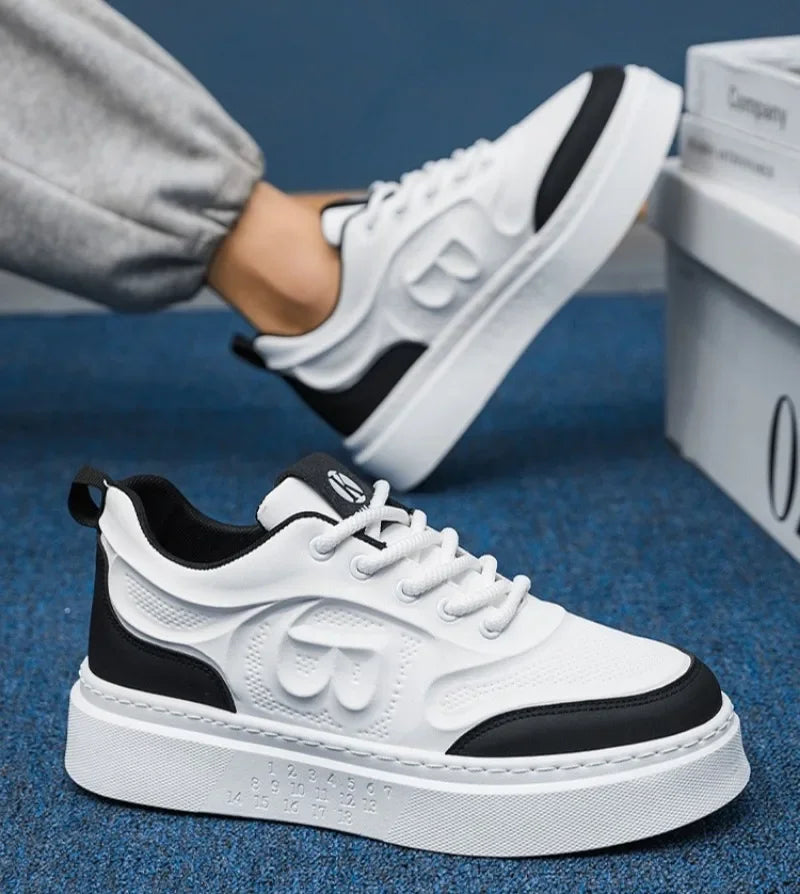 Tenis Para Hombre 2025, zapatos deportivos informales Para Hombre, tendencia Primavera Verano, zapatos planos bajos de cuero, calzado para caminar para Hombre, versátil Plus
