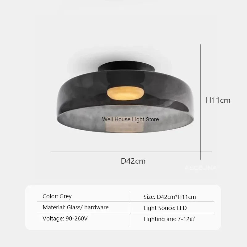Lámpara de techo de cristal de niveles, lámpara de techo de cristal de lujo nórdica para restaurante, dormitorio, sala de estar, lámpara de techo led colorida
