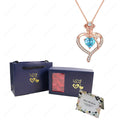 Collares con Colgante de Piedra Natalicia en Forma de Corazón con Caja de Regalo de Rosas para Mujer, Madre, Novia, San Valentín, Navidad, Cumpleaños, Nueva Joyería 2026