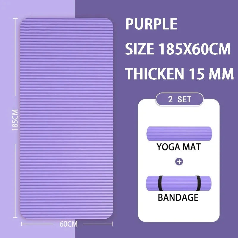 Estera de Yoga de 20MM protección del medio ambiente antideslizante deportes Fitness comodidad estera de Yoga de espuma deportes Yoga y Pilates estera de gimnasia