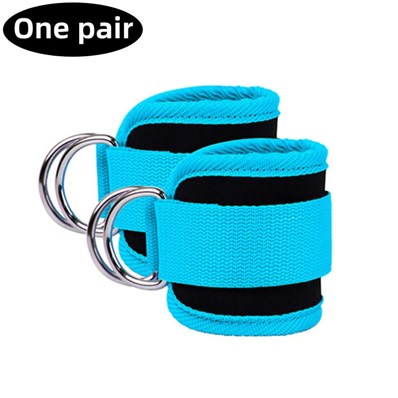 Correas de tobillo ajustables para fitness con anillo en D, soporte para entrenamientos de fuerza de piernas en gimnasio, polea con hebilla, protector deportivo de seguridad para abductores.
