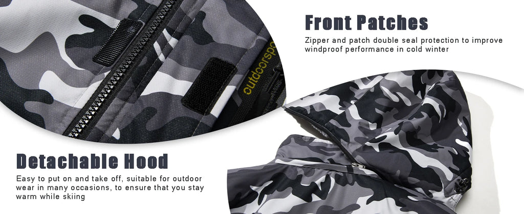 TACVASEN, chaquetas de montaña con forro polar, chaquetas de senderismo para hombre, abrigos con capucha extraíbles para exteriores, Parka de esquí y Snowboard, prendas de vestir de invierno