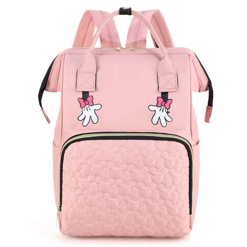 Mochila multifuncional con nombre bordado para madre e hijo, bolso portátil de gran capacidad para viaje al aire libre con múltiples compartimentos