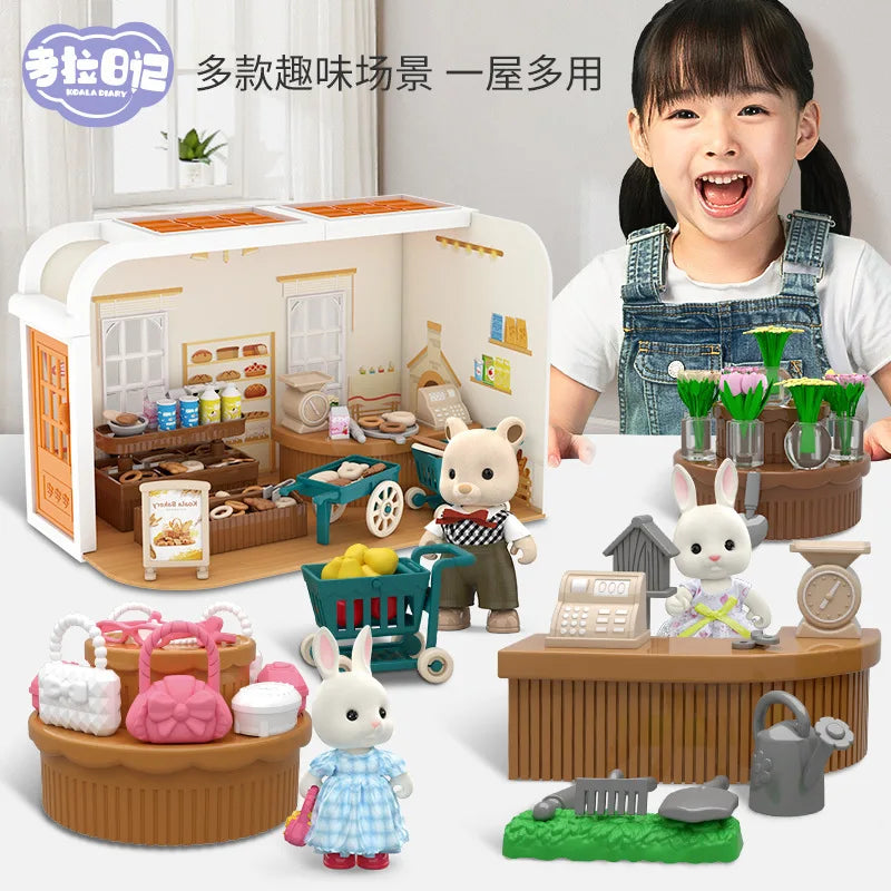 Mini juegos de compras de supermercado, muebles para casa de muñecas, accesorios, juguetes educativos intelectuales para niños, juguetes de interacción familiar