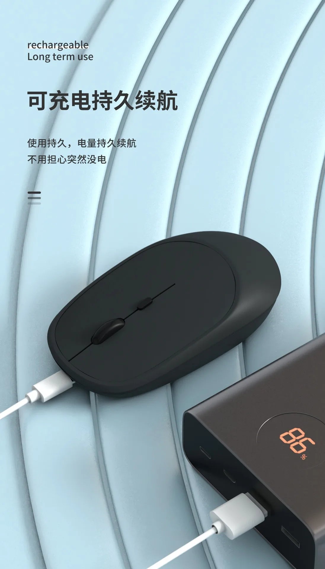 Ratón inalámbrico recargable para jugadores, modos duales, compatible con Bluetooth, 2,4G, para ordenador portátil, tableta, PC, Macbook