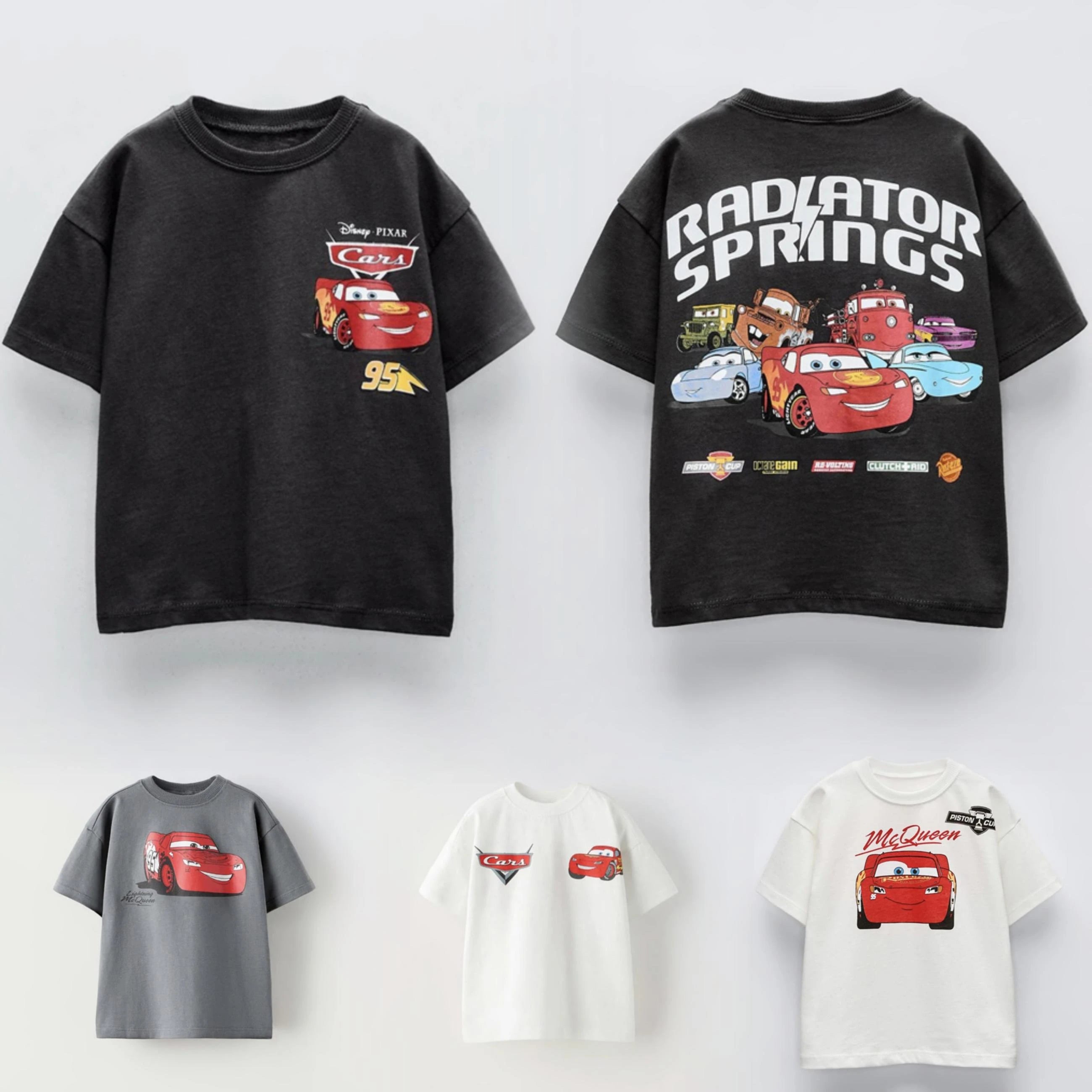 Camisetas de dibujos animados de coche, Tops para niño, ropa de moda de verano para niños, ropa de manga corta, camisetas con estampado, camiseta informal holgada