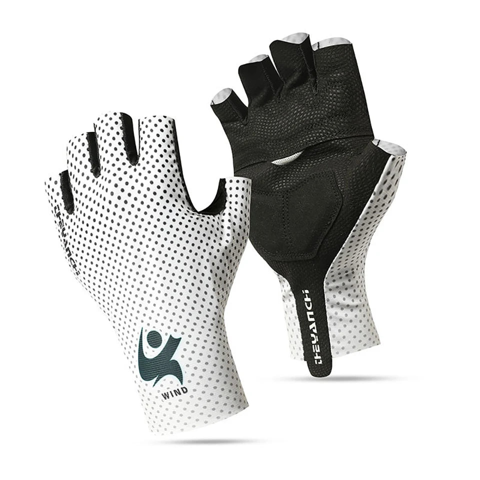 Guantes de ciclismo para hombre y mujer, guantes de verano para deportes al aire libre, pesca, antideslizantes, transpirables, medio dedo, para Fitness, MTB, Unisex