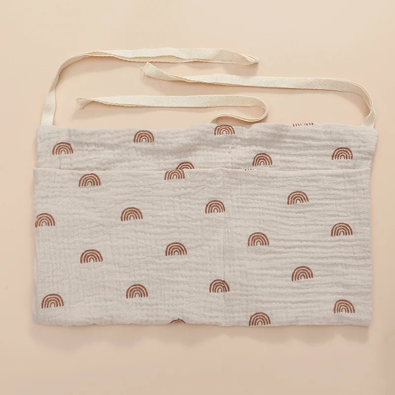 Organizador para cuna de bebé, bolsa de almacenamiento para cama Caddy, 2 bolsillos, colgante para cabecera de cama, organizador para pañales, juguetes y ropa