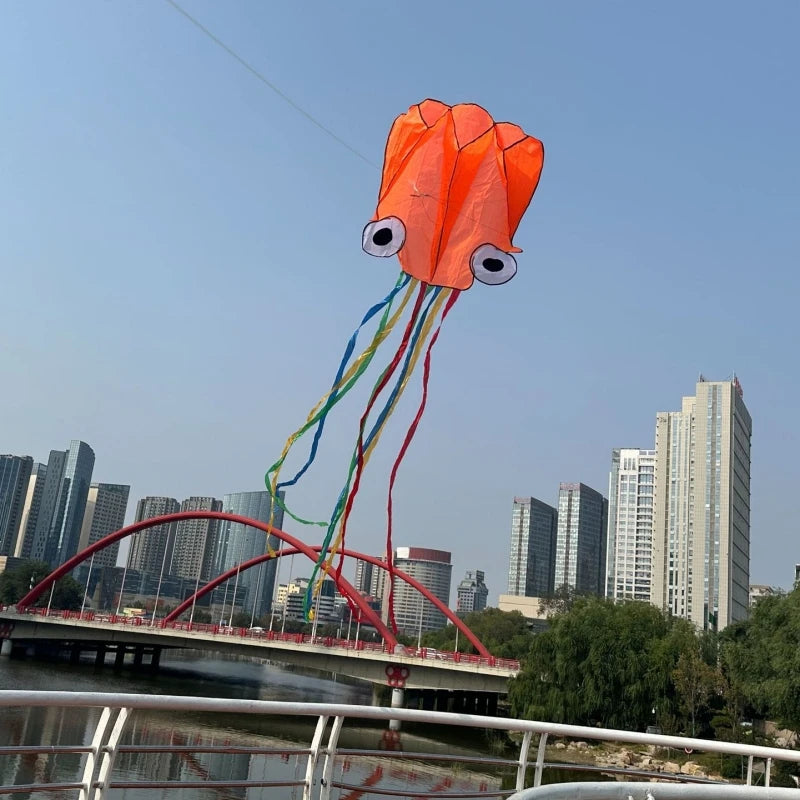 Cometas de pulpo, juguetes de jardín, cometa voladora, cometas inflables profesionales de parapente, cometa suave con cuerda, cometa dragón, cometa de exterior con alerón
