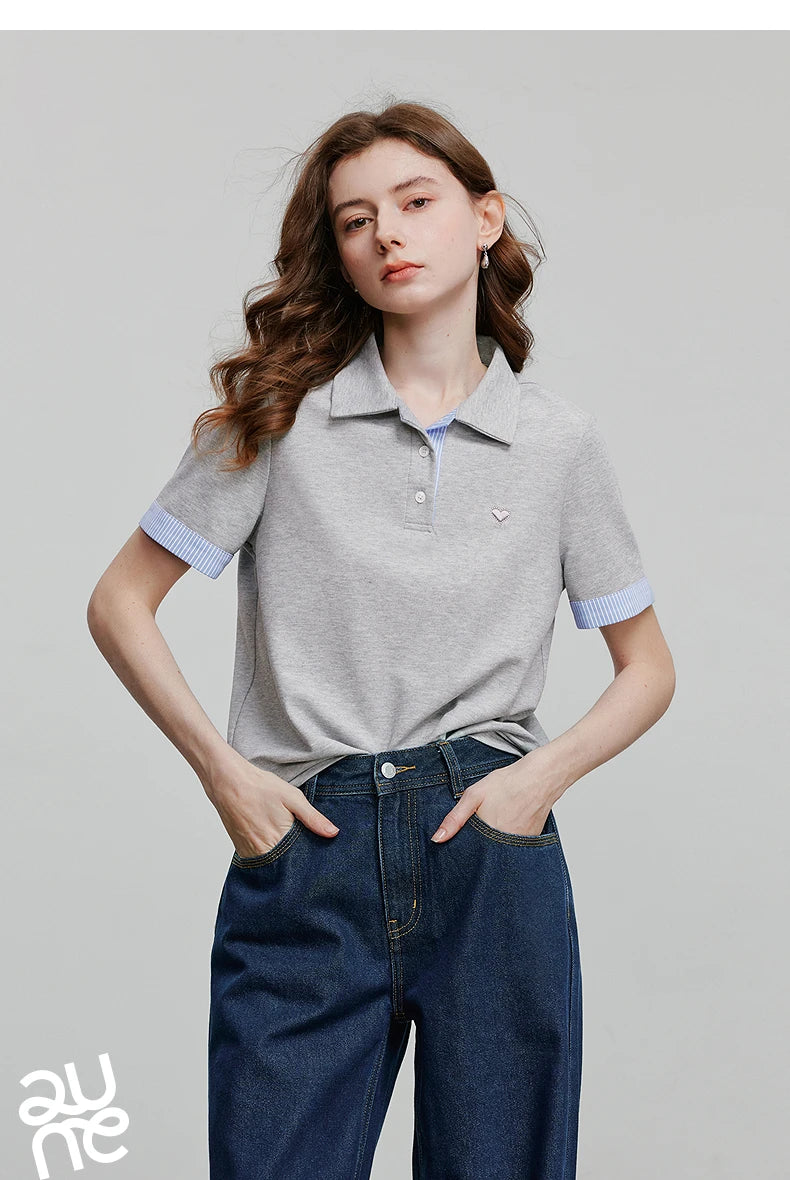 TOYOUTH Camiseta de manga corta para mujer, camisetas nuevas de primavera 2025 8521007