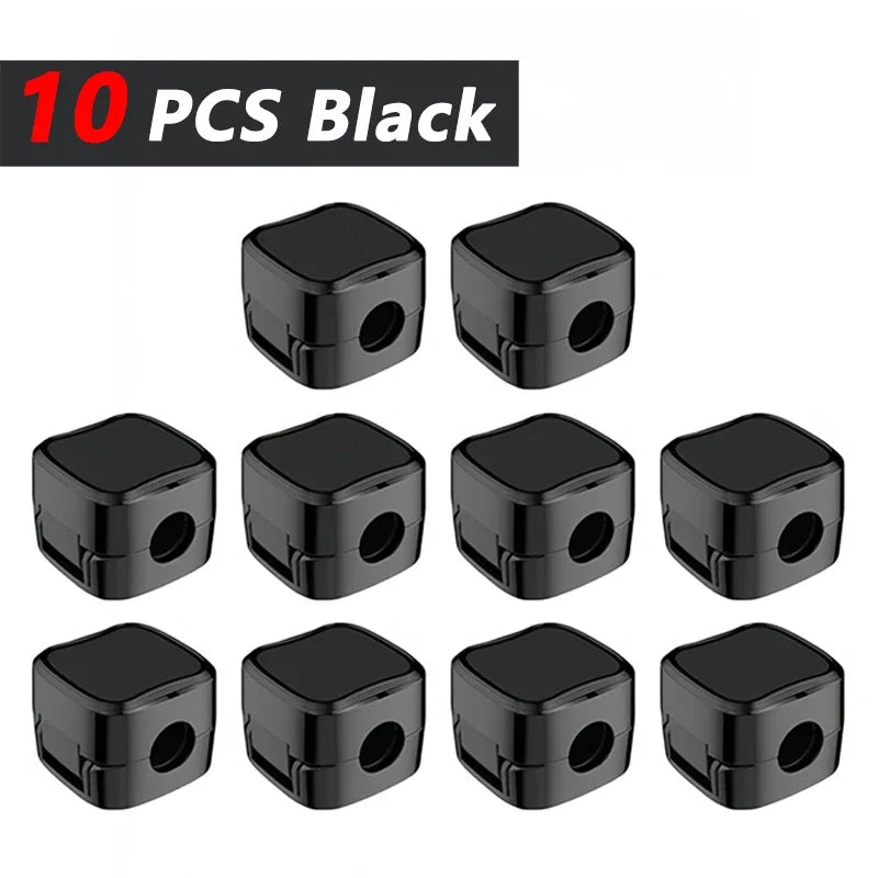 Clips para cables magnéticos Soporte para cables ajustable |   Organizador adhesivo debajo del escritorio Mgmt para mesita de noche de escritorio de pared de coche de oficina en casa